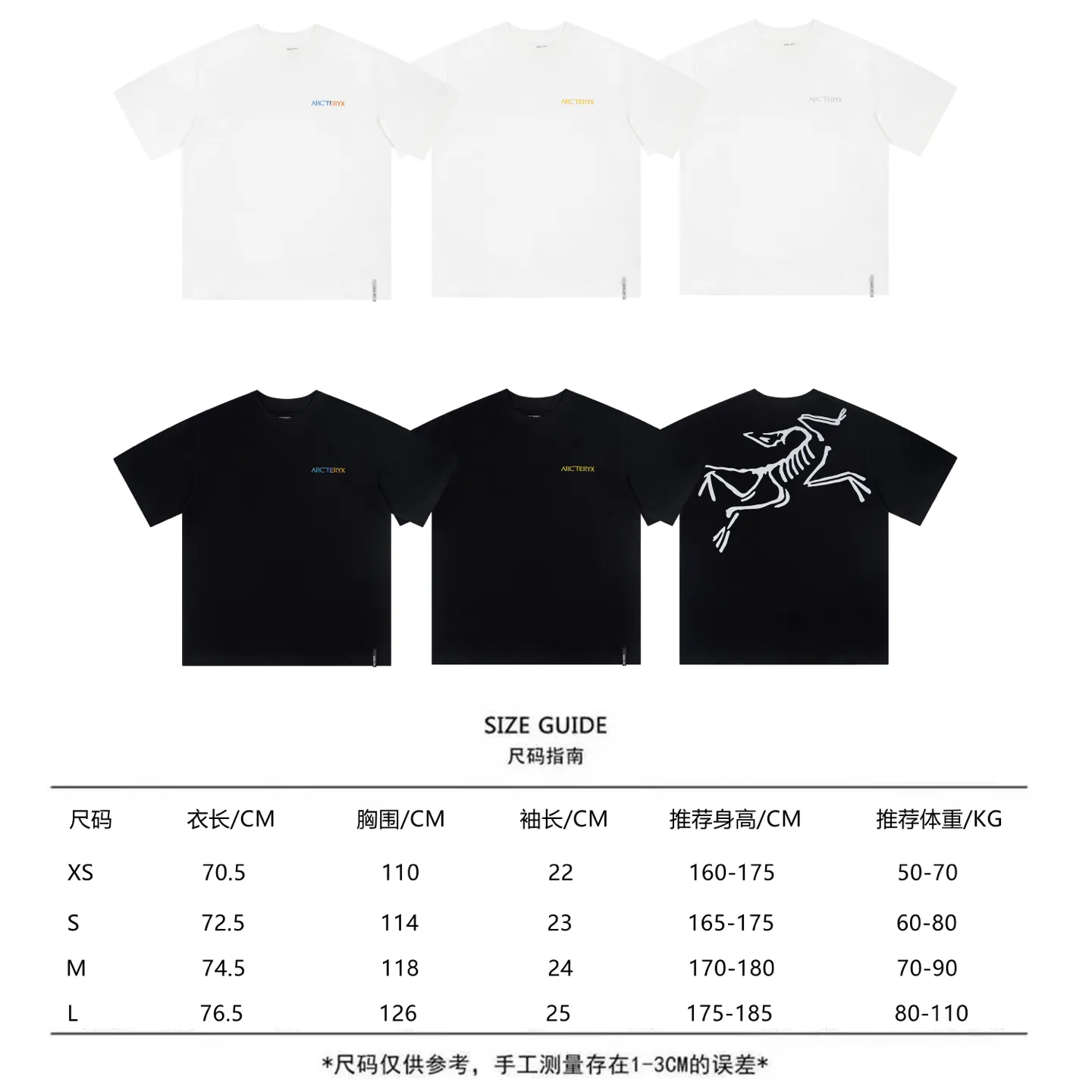 Arcteryx Cormac Series Logo LS T Same Style ✅ Size：XS S M L Black White